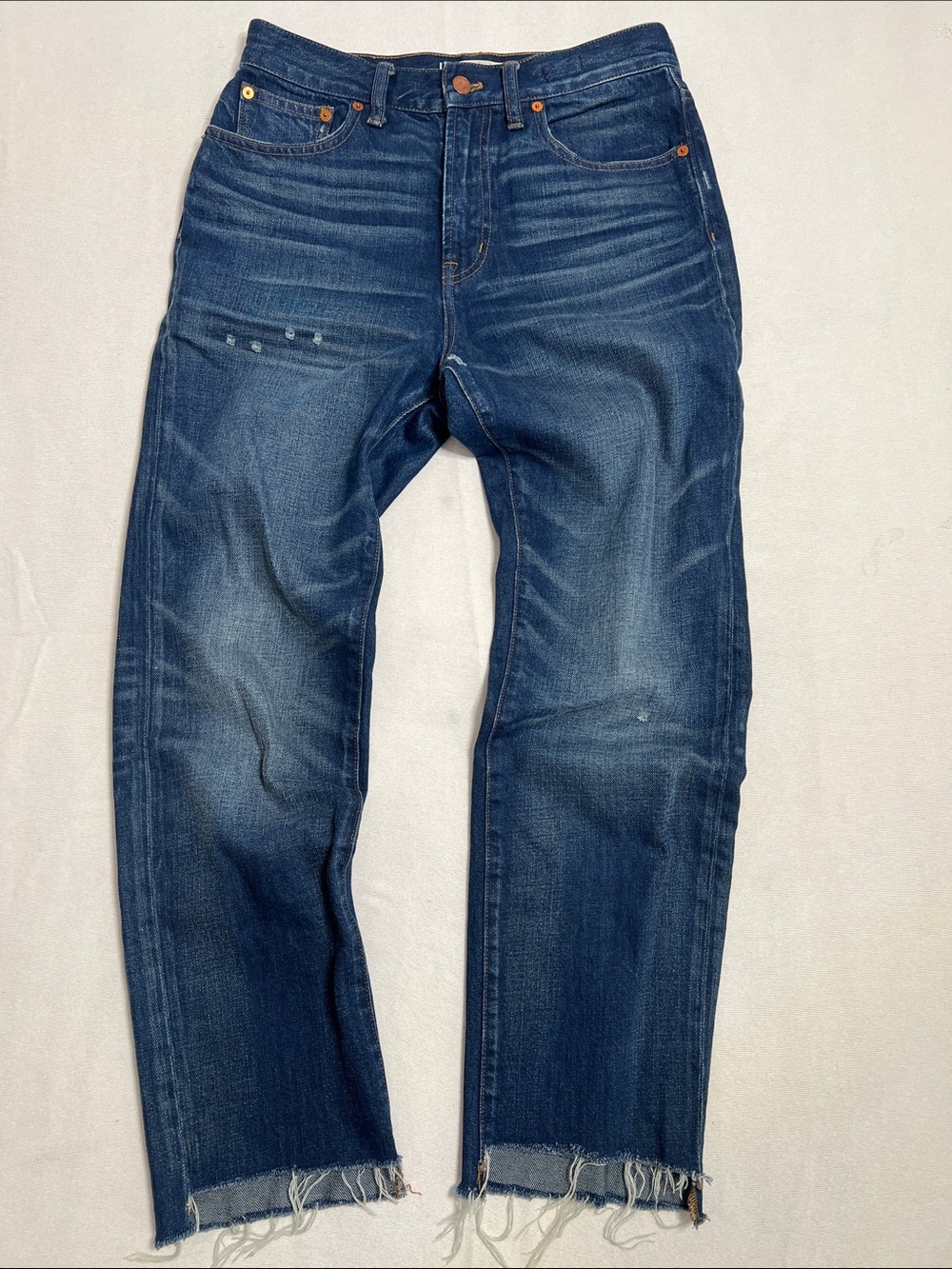 Madewell Women’s Dark Blue Straight-Leg Jeans